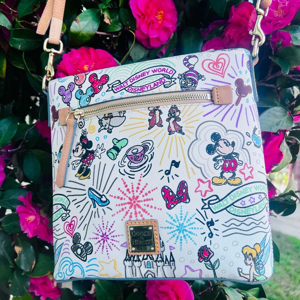 NWOT Disney Dooney & Burke sketchbook leather crossbody